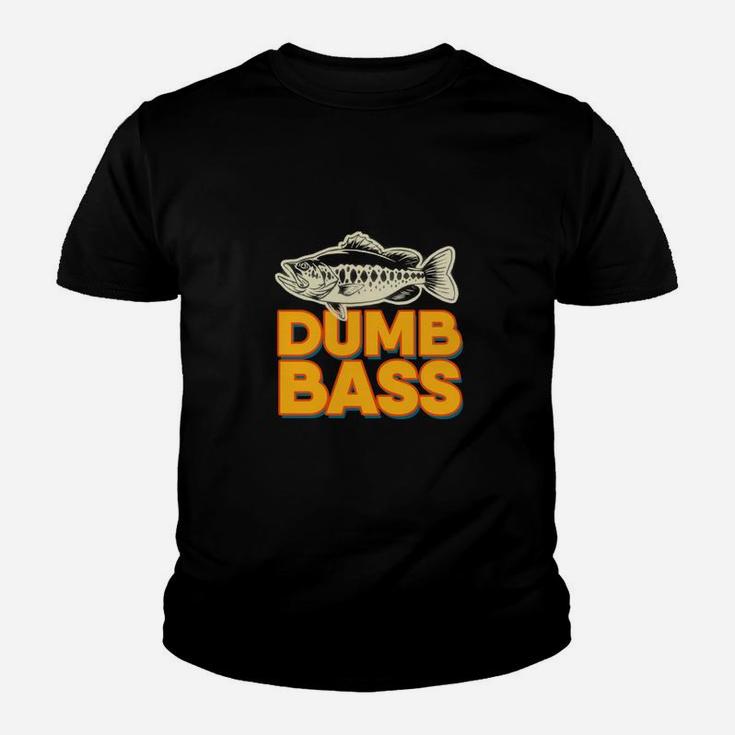 Dumb Bass Vintage Joke Fishing Fisher Youth T-shirt