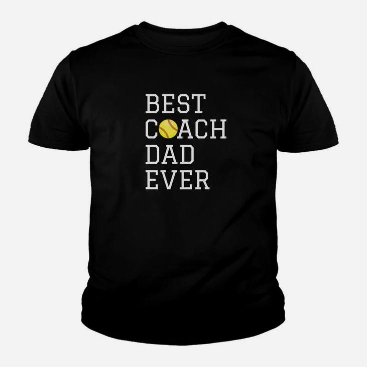 Fathers Coaching Gift Best Softball Coach Dad Ever Youth T-shirt