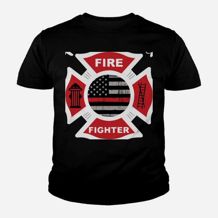 Firefighter Mom Thin Red Line Flag Sweatshirt Youth T-shirt