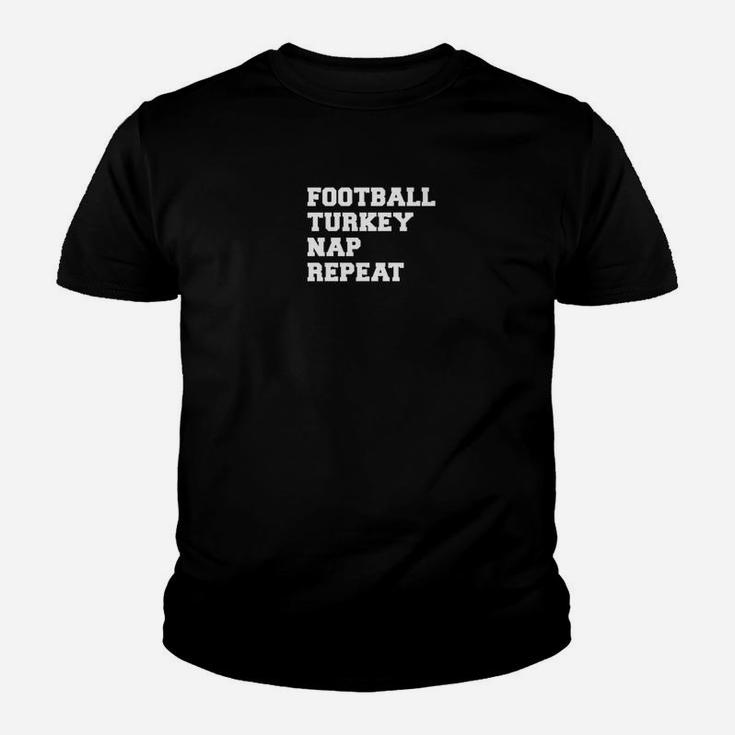 Football Turkey Nap Repeat Thanksgiving Day Sports Youth T-shirt