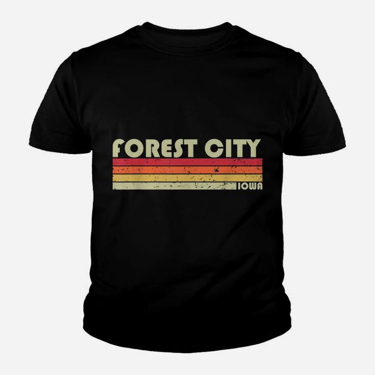 FOREST CITY IA IOWA Funny City Home Roots Gift Retro 70S 80S Youth T-shirt
