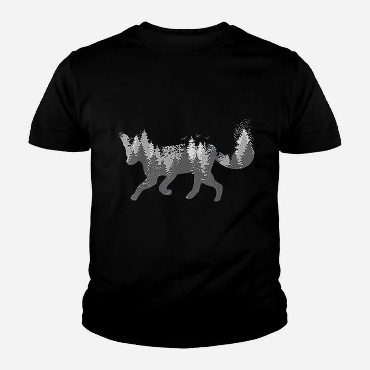 Fox Forest Nature Outdoor Hiking Camping Hunting Youth T-shirt