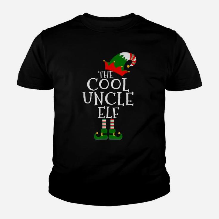 Fun The Cool Uncle Elf Gift Matching Family Group Christmas Youth T-shirt