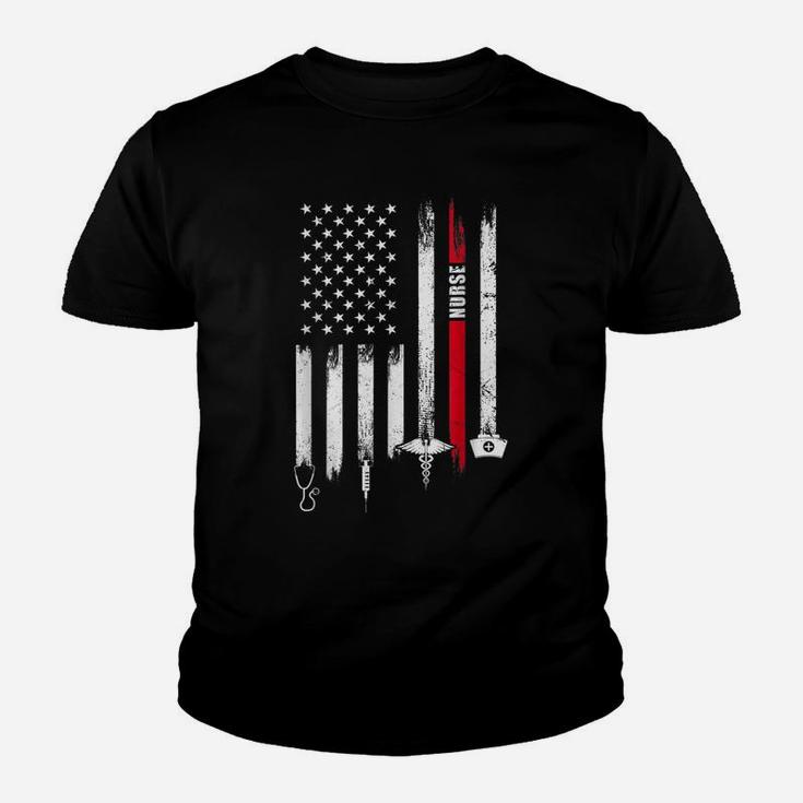 Funny American Flag Nurse Day Gift Idea Youth T-shirt