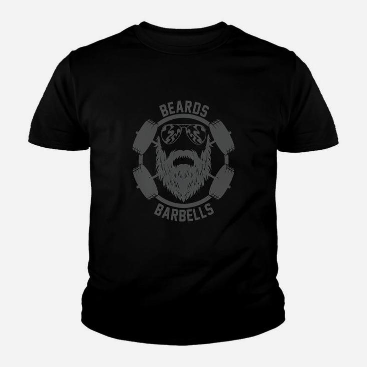 Funny Beard Barbells Gym T-shirt - Mens Premium T-shirt Youth T-shirt
