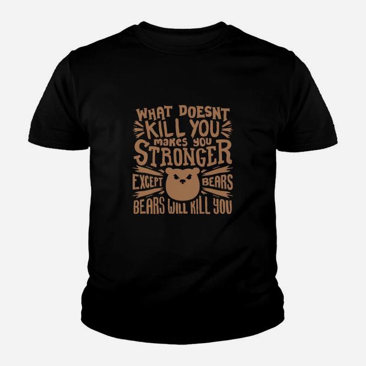 Funny Camping Bears Will Kill You Hunting Gift Youth T-shirt