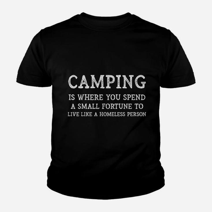 Funny Camping Trip Joke Saying Family Camping Trip Youth T-shirt