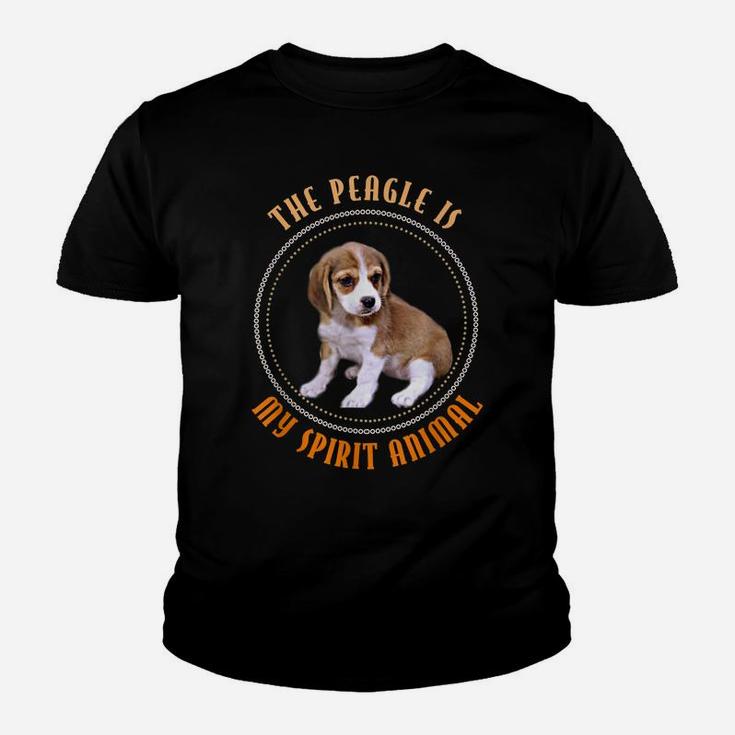 Funny Cute "Peagle Is My Spirit Animal" Picture Quote Tshirt Youth T-shirt