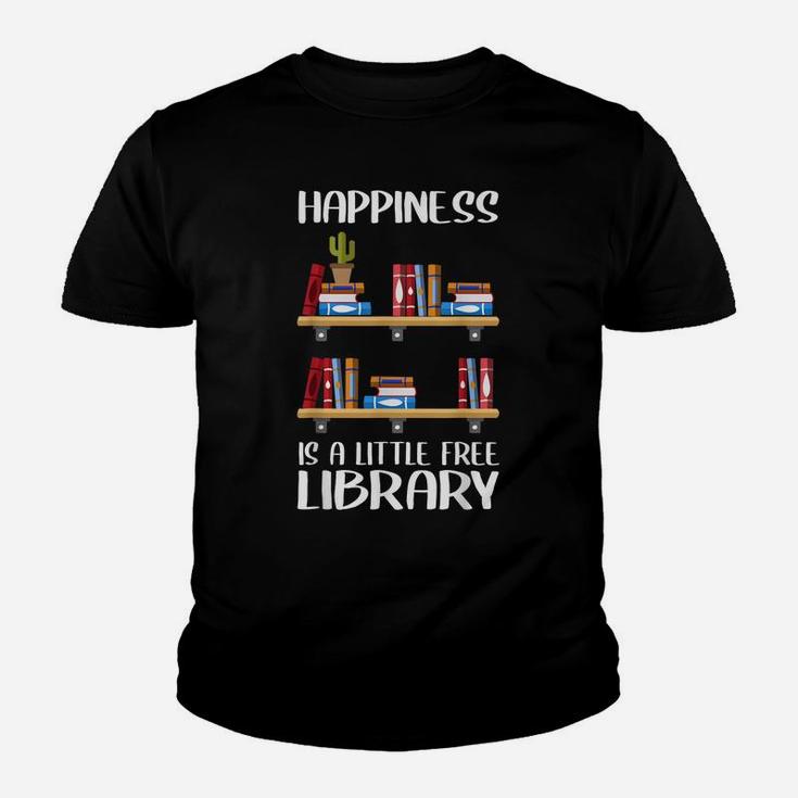 Funny Library Gift For Men Women Cool Little Free Library Youth T-shirt