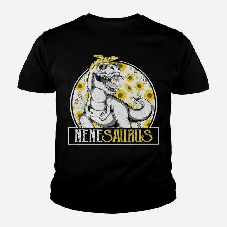 Funny Nene Saurus SunflowerShirt, Dinosaur Grandma T Rex Youth T-shirt