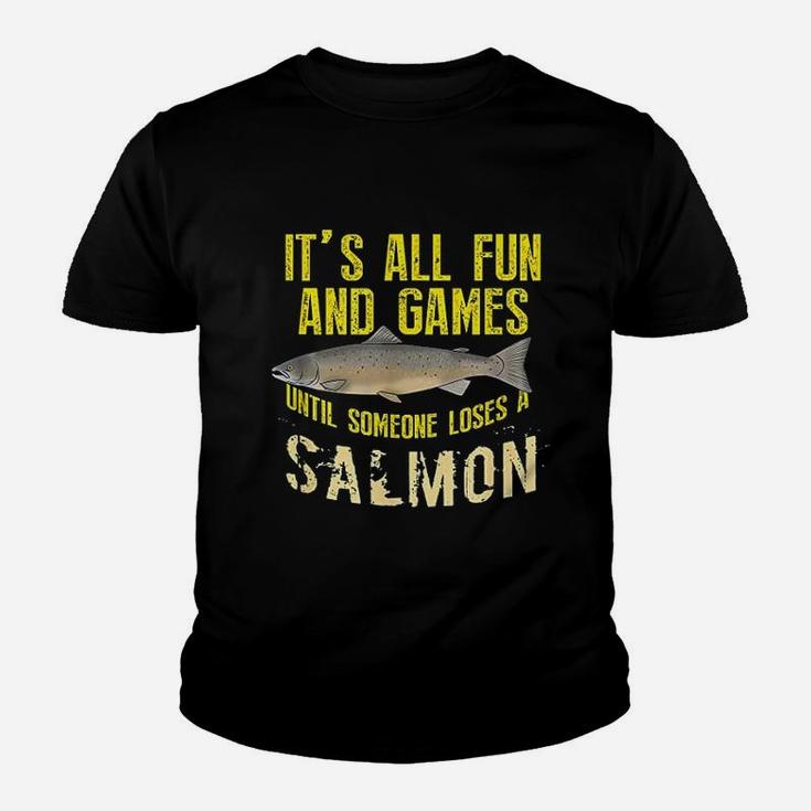 Funny Salmon Fishing Freshwater Saltwater Fish Gift Youth T-shirt