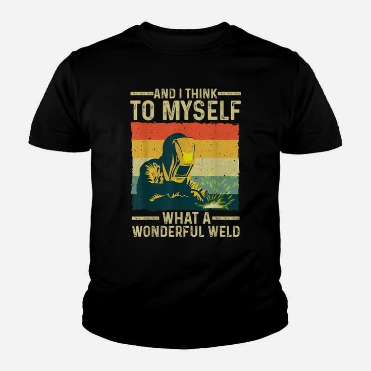Funny Vintage Welding Design For Men Dad Blacksmith Worker Youth T-shirt