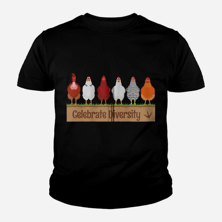 Gift For Chicken Lovers Farm Pet Celebrate Diversity Chicken Zip Hoodie Youth T-shirt