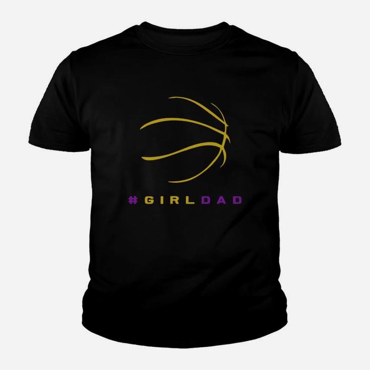 Girldad Girl Dad Proud Father Of Daughter Basketball Gift Youth T-shirt