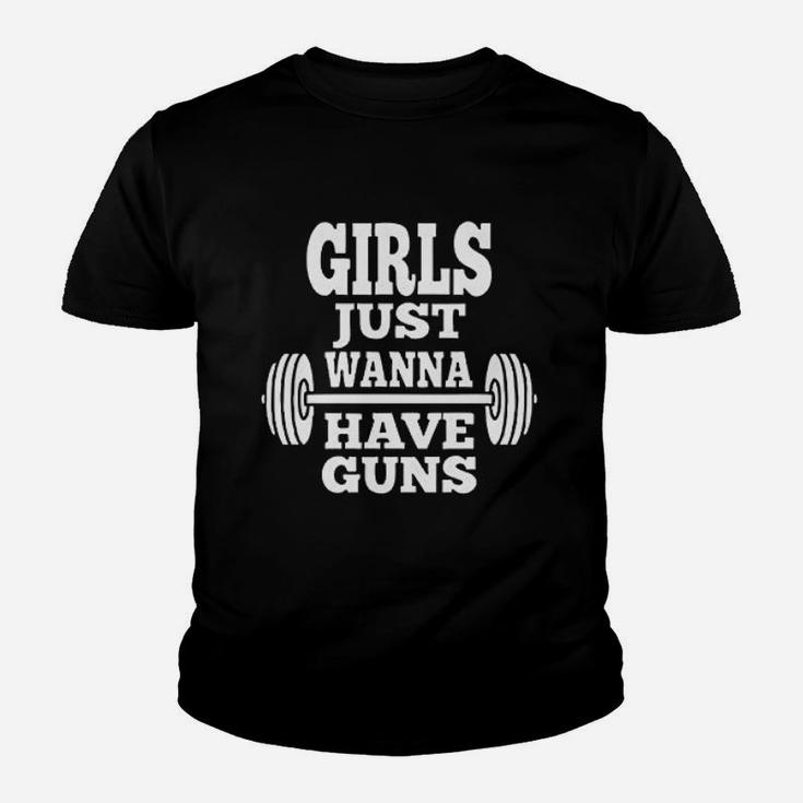 Girls Just Wanna Have Gym Workout Yoga Youth T-shirt