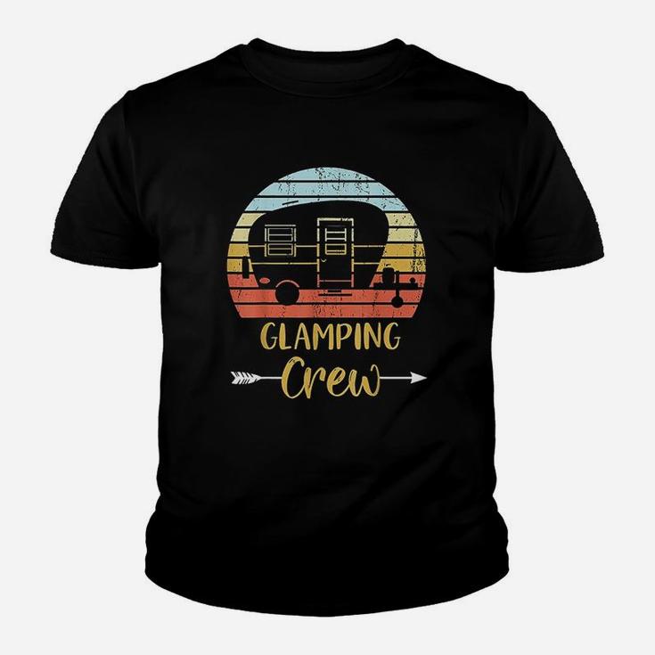 Glamping Crew Funny Matching Family Girls Camping Trip Youth T-shirt