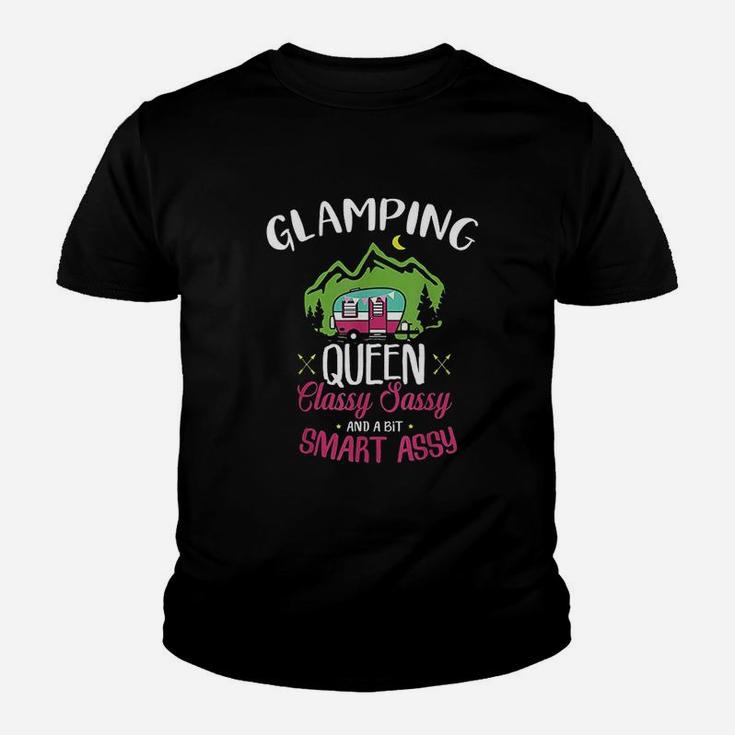 Glamping Queen Classy Sassy Smart Assy Camping Youth T-shirt