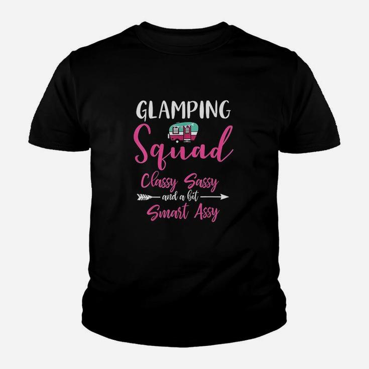 Glamping Squad Funny Matching Family Girls Camping Trip Youth T-shirt