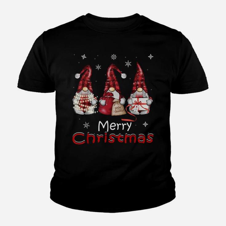 Gnome Family Christmas Shirts For Women Men - Buffalo Plaid Youth T-shirt