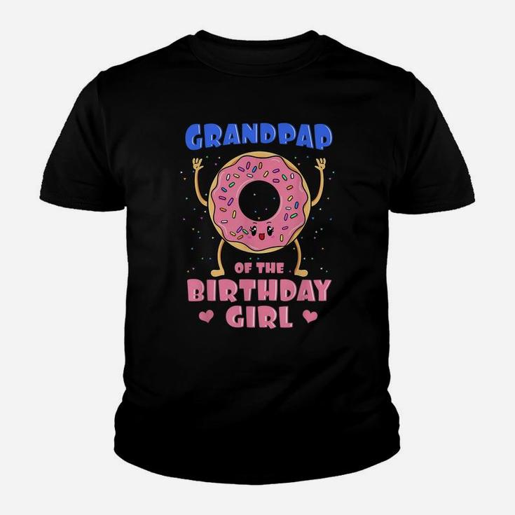 Grandpap Of The Birthday Girl Donut Bday Party Grandfather Youth T-shirt