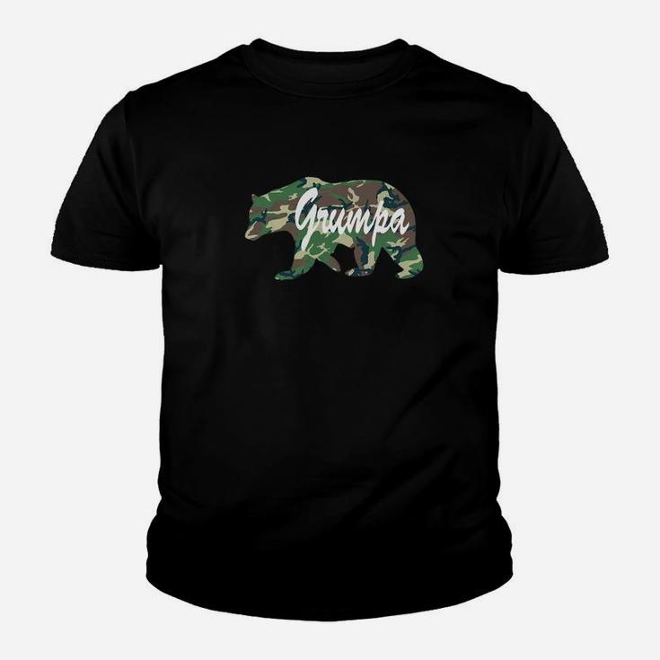 Grumpa Bearfunny Camping Summer Fathers Day Youth T-shirt
