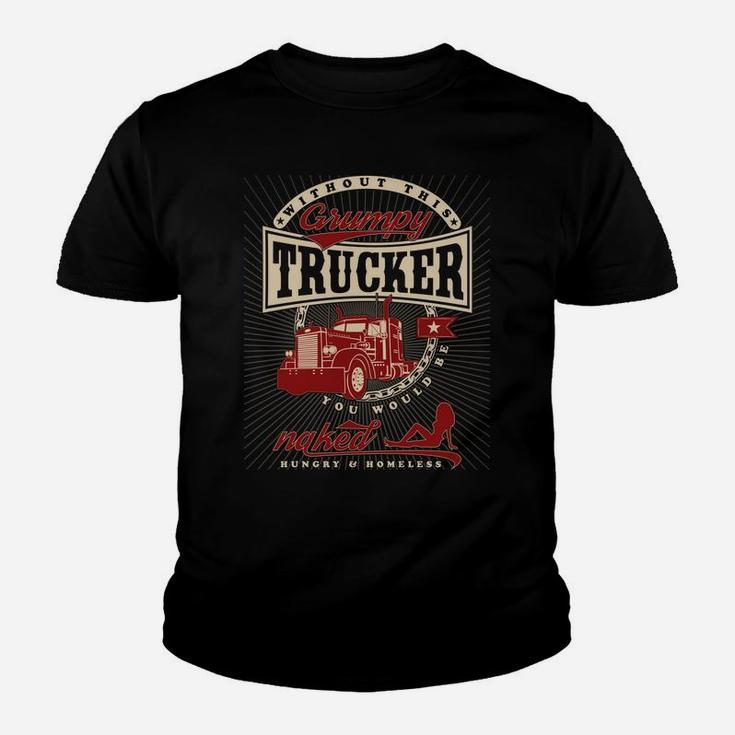 Grumpy Trucker Funny Truck Driver Trucking Long Sleeve Shirt Youth T-shirt