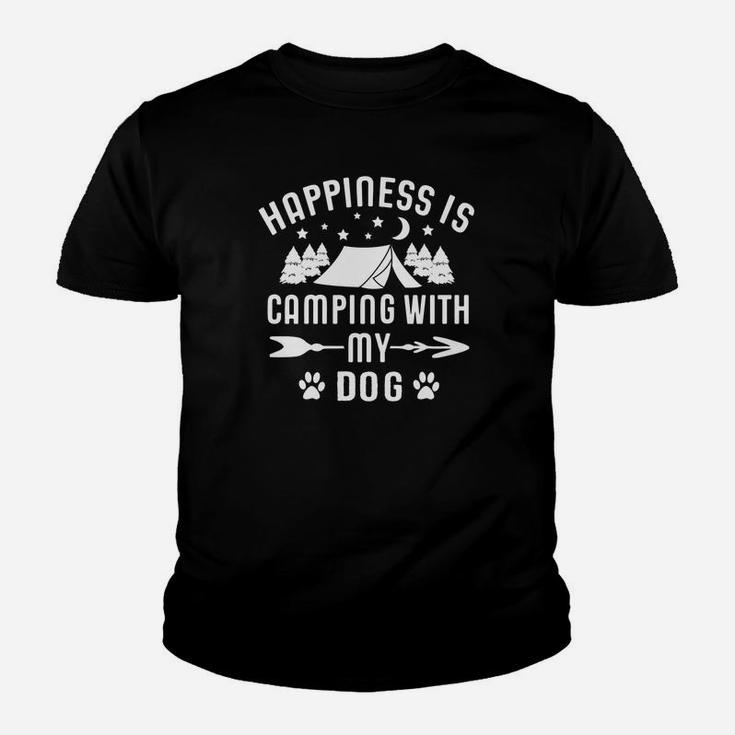 Happiness Is Camping With My Dog Funny Shirt Youth T-shirt