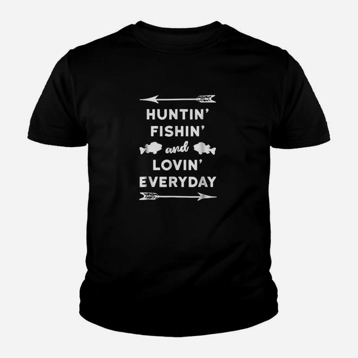 Hunting Fishing Loving Everyday Funny Hunting Dad Mom Youth T-shirt