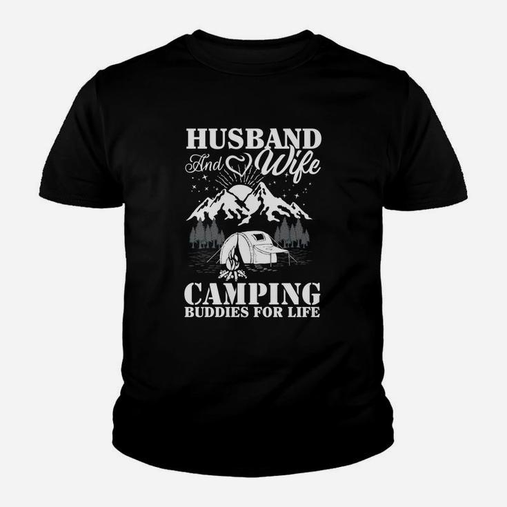 Husband And Wife Camping Buddies For Life Youth T-shirt