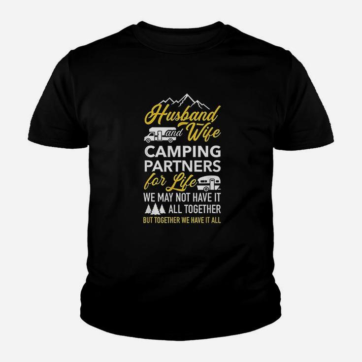 Husband And Wife Camping Partners For Life Rv Trailer Youth T-shirt