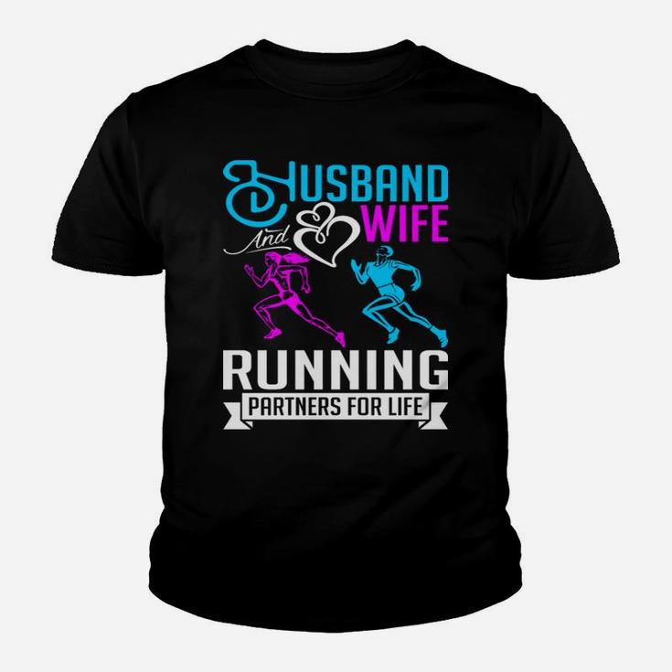 Husband And Wife Running Sweet Valentines Day 2018 Youth T-shirt