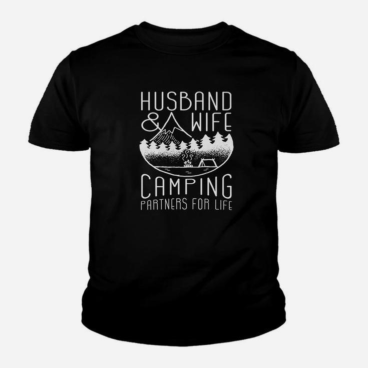 Husband Wife Camping Partners For Life Camper Youth T-shirt