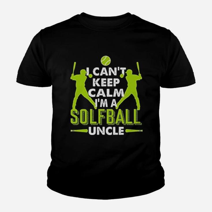 I Cant Keep Calm Im A Softball Uncle Youth T-shirt