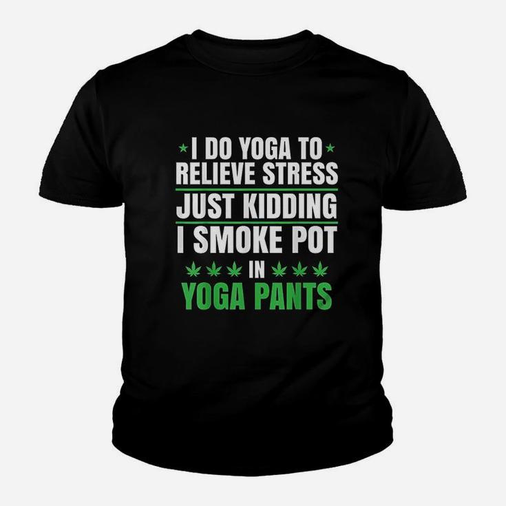 I Do Yoga To Relieve Stress Just Kidding Youth T-shirt