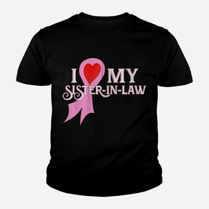I Heartsupport My Sister In Law - Pink Ribbon Zip Hoodie Youth T-shirt