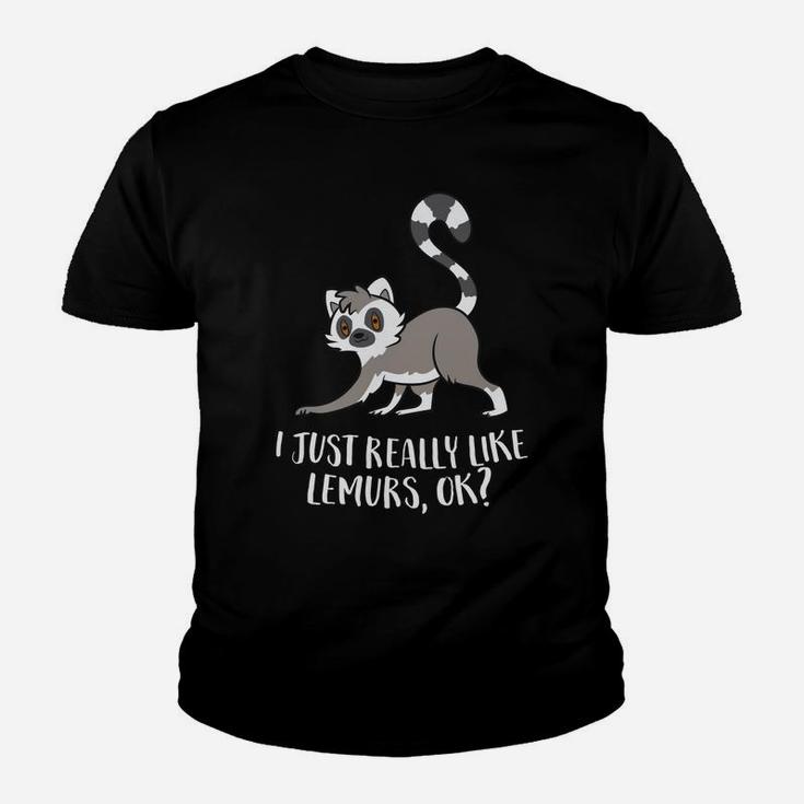 I Just Really Like Lemurs Ok Funny Lemur Lover Gift Youth T-shirt