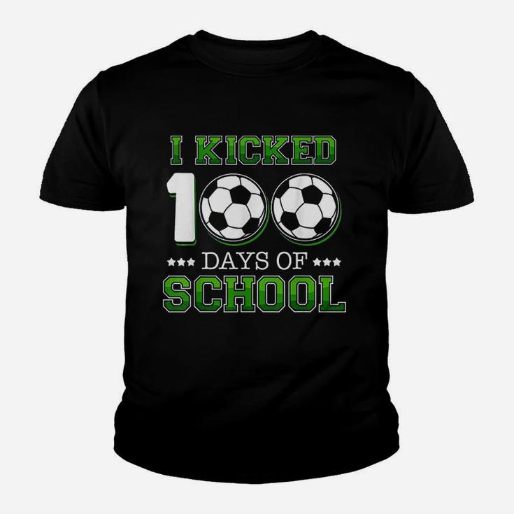 I Kicked 100 Days Of School Soccer Sports Youth T-shirt