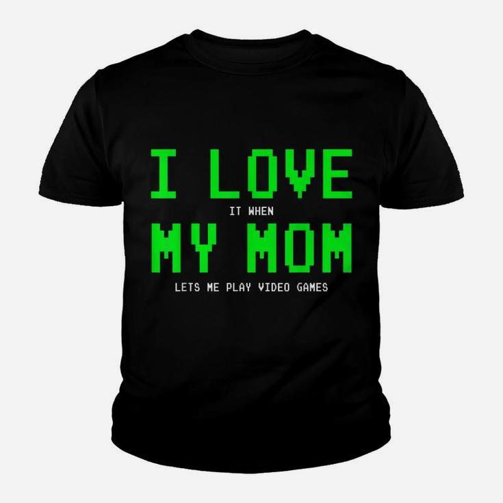 I Love My Mom Shirt - Gamer Gifts For Teen Boys Video Games Youth T-shirt