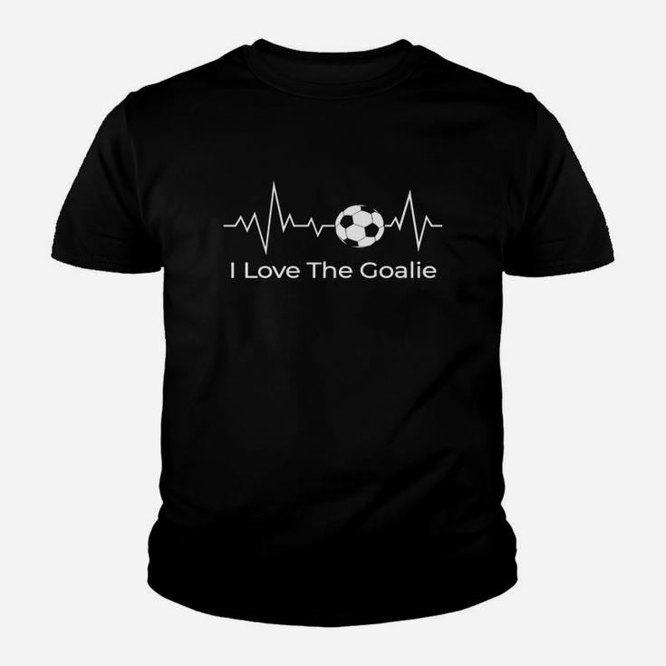 I Love The Goalie Shirt Soccer Heartbeat Goalkeeper Mom Dad Youth T-shirt