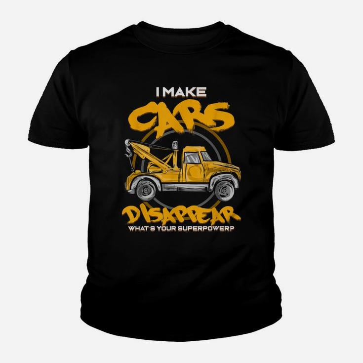 I Make Cars Disappear - Tow Truck Driver Superpower - Gift Youth T-shirt