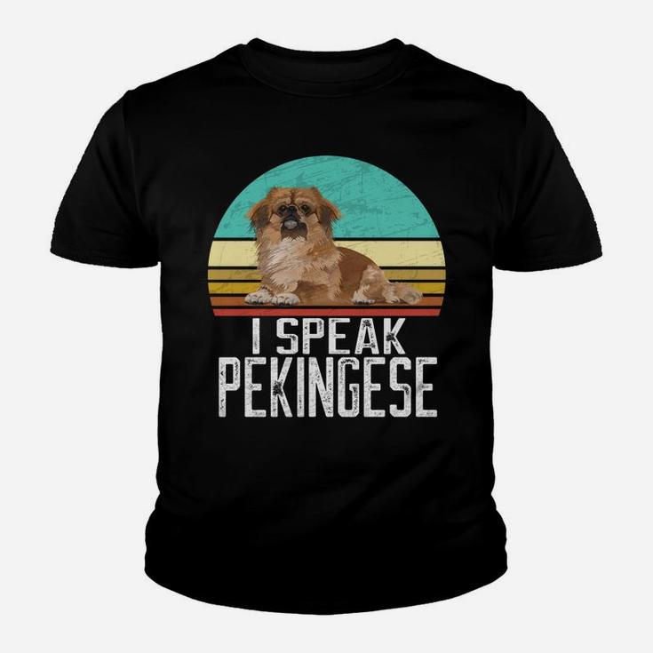 I Speak Pekingese - Retro Pekingese Dog Lover & Owner Youth T-shirt