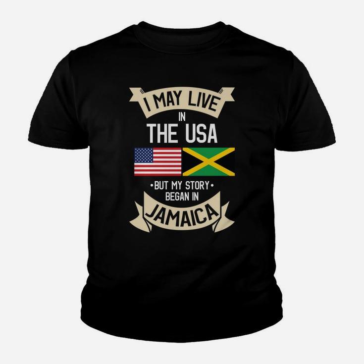 Jamaica American Flag Usa Jamaican Roots Gifts Sweatshirt Youth T-shirt