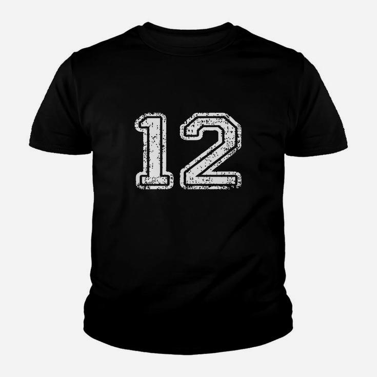 Jersey Number 12 Twelve T-shirt Football Number Sports Youth T-shirt