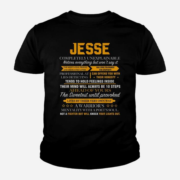 JESSE Completely Unexplainable FRONT PRINT Youth T-shirt