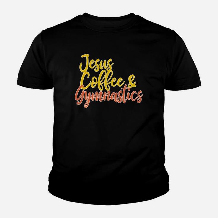 Jesus Coffee Gymnastics For Christian Gymnast Mom Youth T-shirt