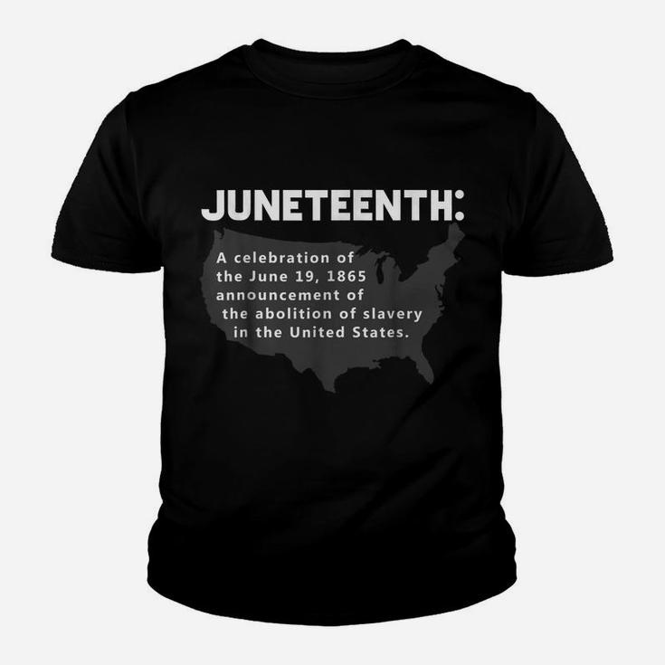 Juneteenth Celebrates Freedom Black African American T Shirt Youth T-shirt