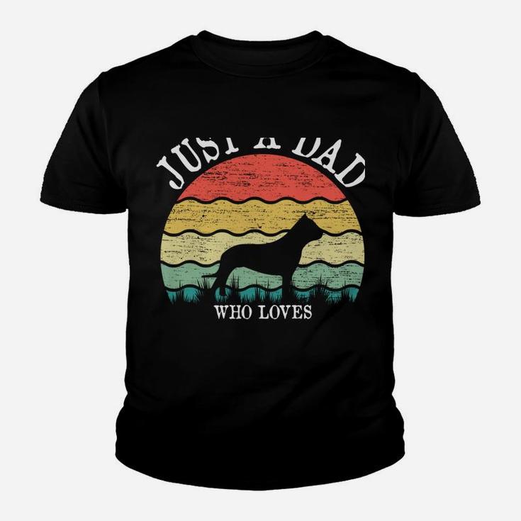 Just A Dad Who Loves Presa Canario Dog Lover DAD Gift Youth T-shirt