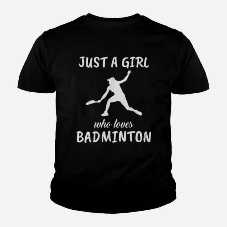 Just A Girl Who Loves Badminton Sports Youth T-shirt