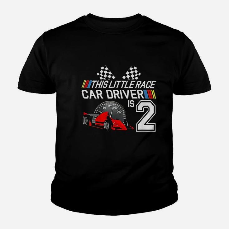 Kids 2 Year Old Race Car Birthday 2nd Racing Party Gift Youth T-shirt
