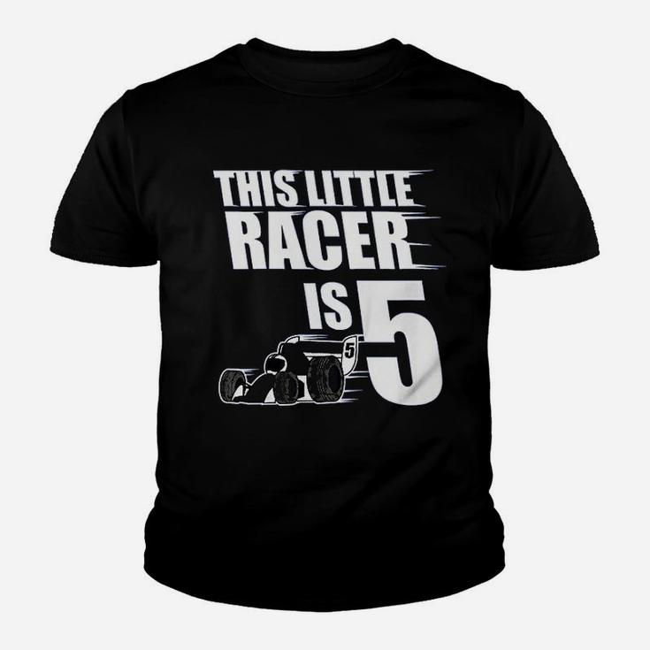 Kids 5th Birthday Boys Race Car Racing 5 Year Old Youth T-shirt